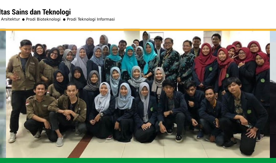 Pelantikan pengurus Himpunan Mahasiswa peridode 2019/2020 sd 2020/2021 di lingkungan program studi Fakultas Sains dan Teknologi