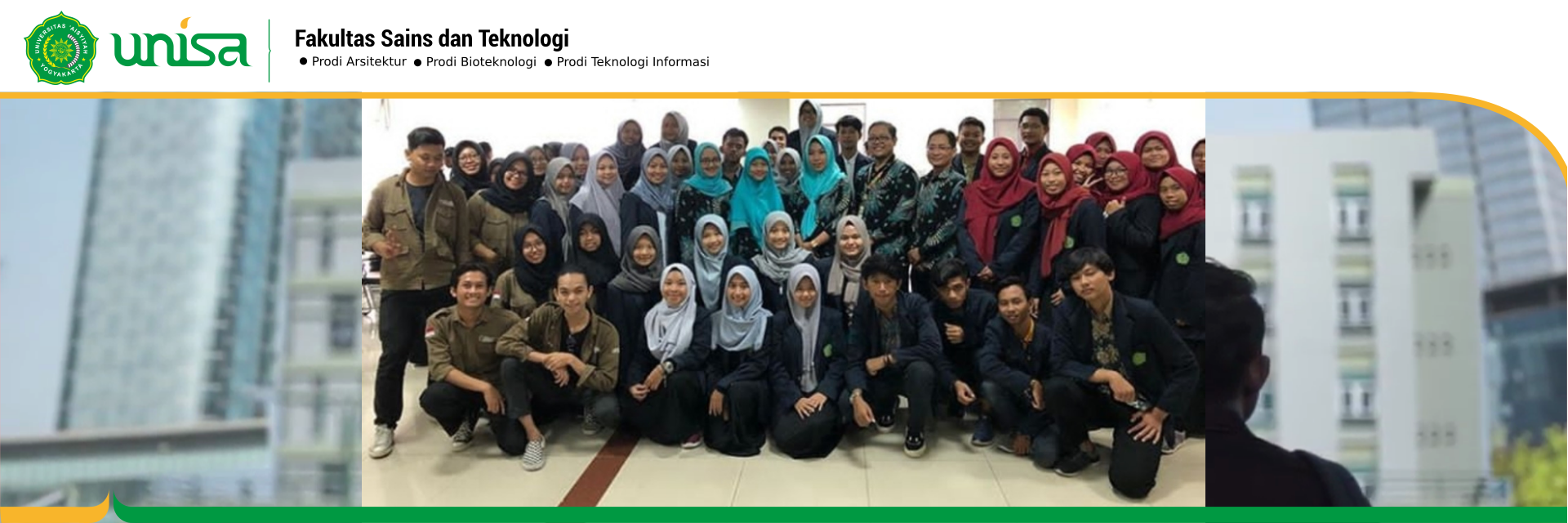 Pelantikan pengurus Himpunan Mahasiswa peridode 2019/2020 sd 2020/2021 di lingkungan program studi Fakultas Sains dan Teknologi